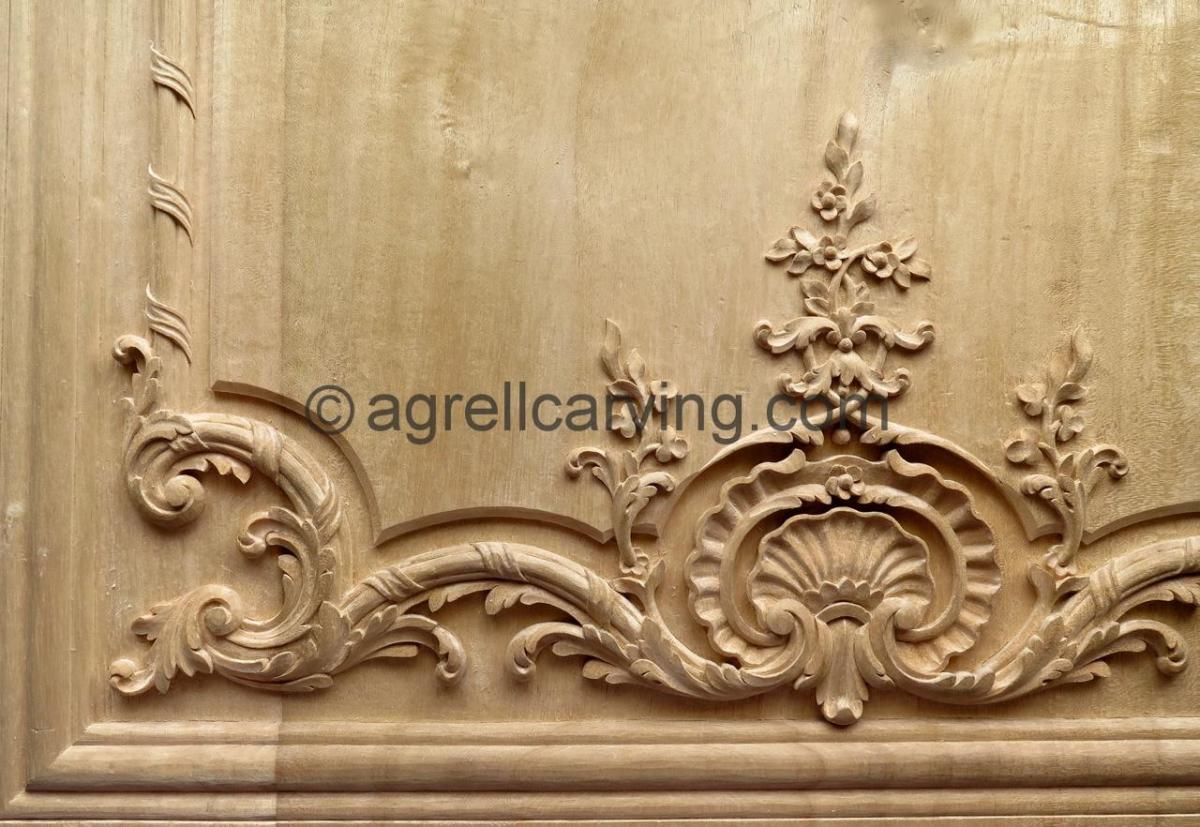 Agrell Architectural Carving French hand carved wood paneling copy of Versaille